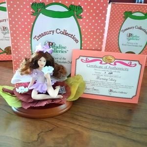 NIB Paradise Galleries Flower Fairy Porcelain Doll - Morning Glory